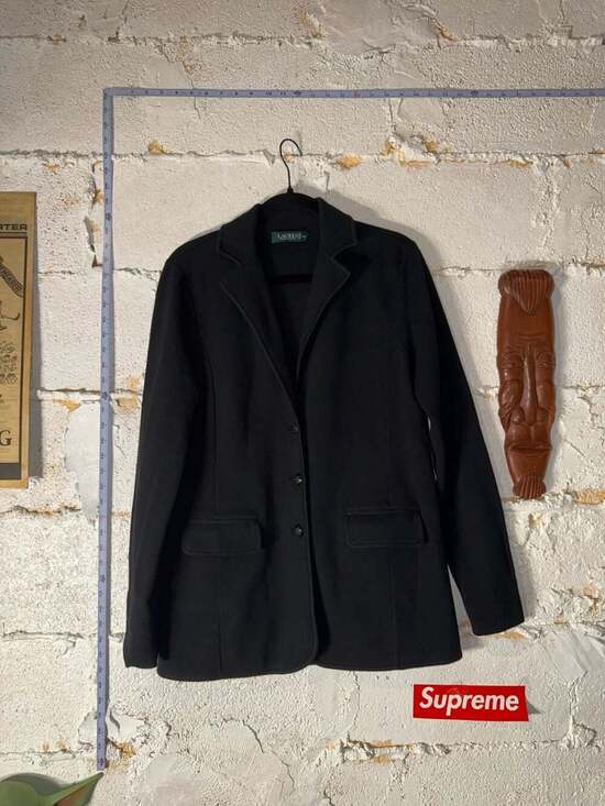Lauren Ralph Lauren Jackets & Blazers - Lauren Ralph Lauren Women's Long Sleeve Cotton Knit Blazer in Black